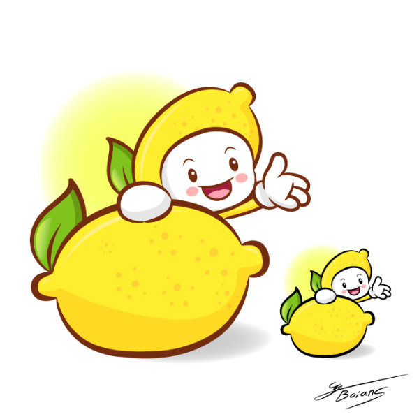 Love the cartoon super fruit Vector 7