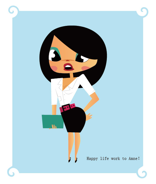 Vector Cartoon Women Workplace