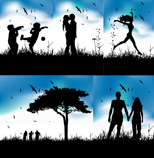 Beautiful silhouette Vector