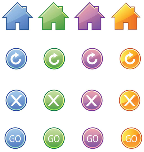 Exquisite icon button - Vector