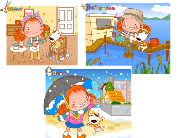 Bulk of the girls living vector 15