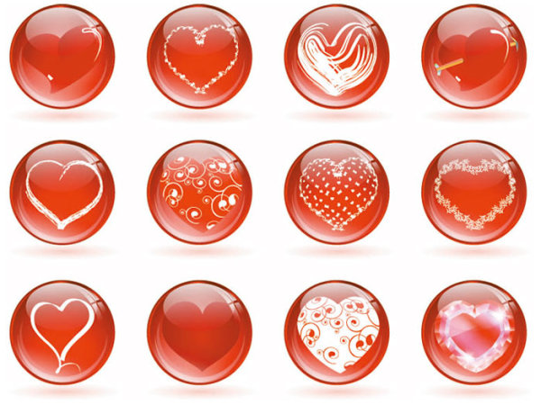 Gorgeous love the icon - vector material