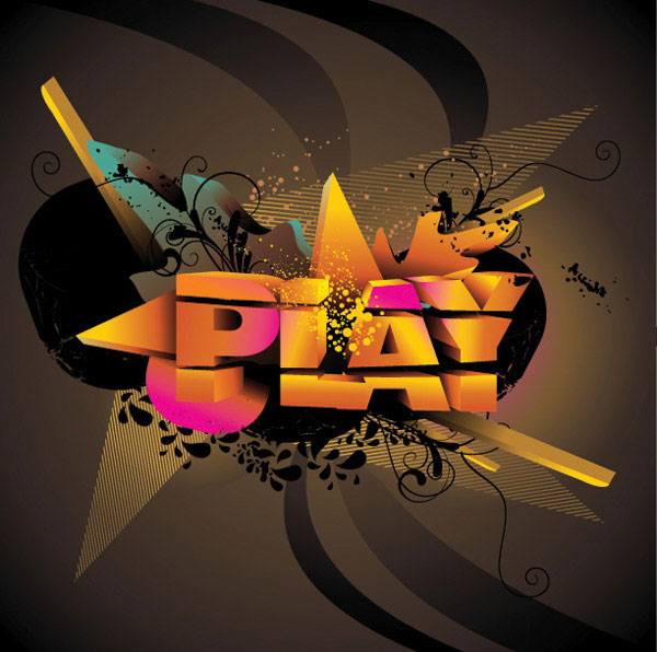 Three-dimensional character theme vector material -4