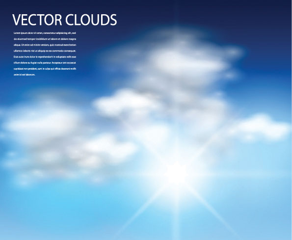 Blue sky and clouds vector