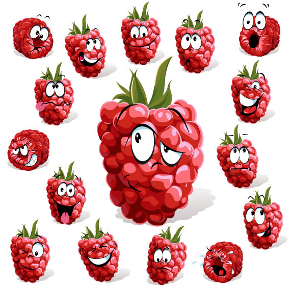 Cartoon fruit expression 04 - vector
