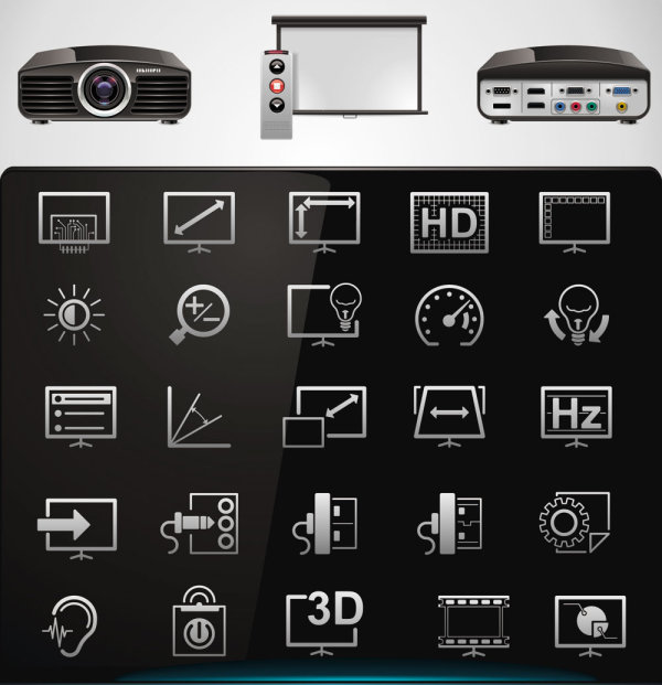 Technology icon 02-- vector material