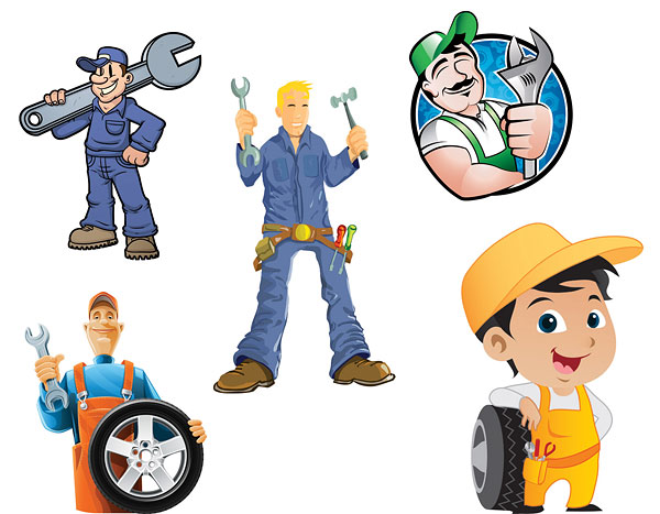 Maintenance man vector material
