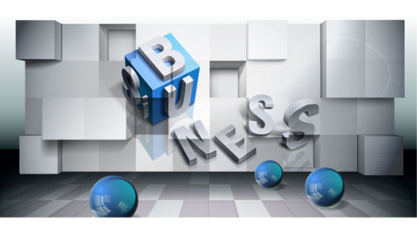 Three-dimensional creative business space background vector -4