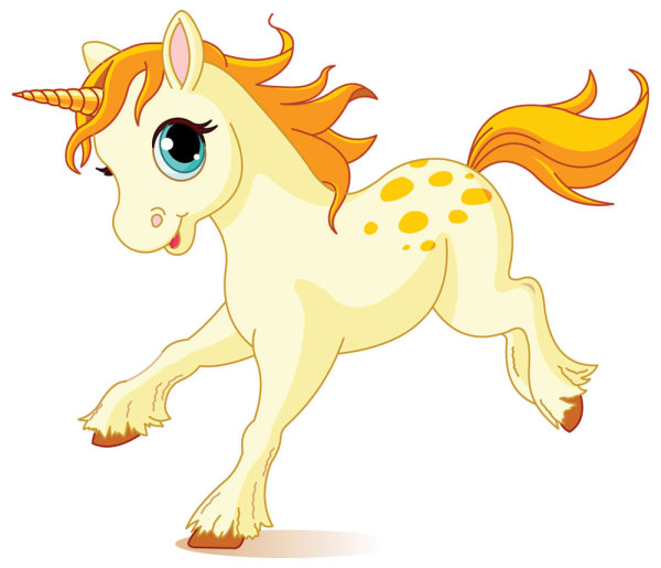 Cute cartoon pony 02-- vector material