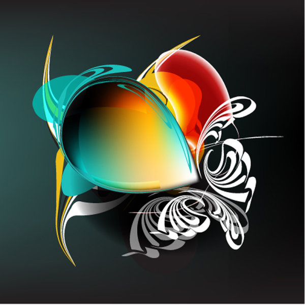 Gorgeous pattern color pattern 01 - vector material