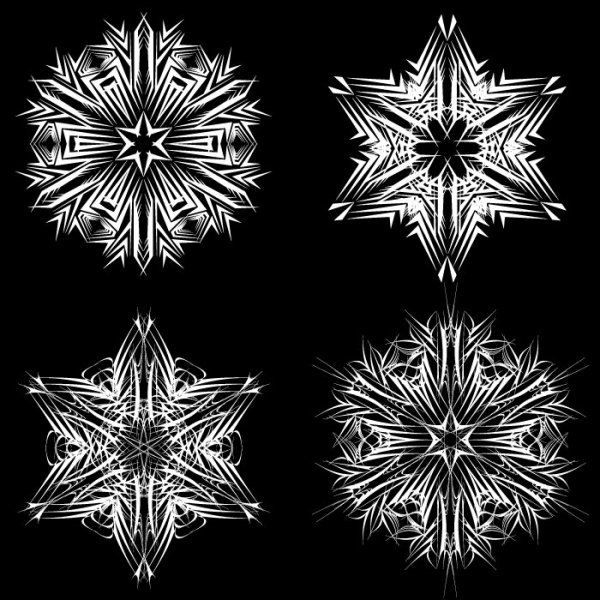Black-and-white pattern 01 - vector material