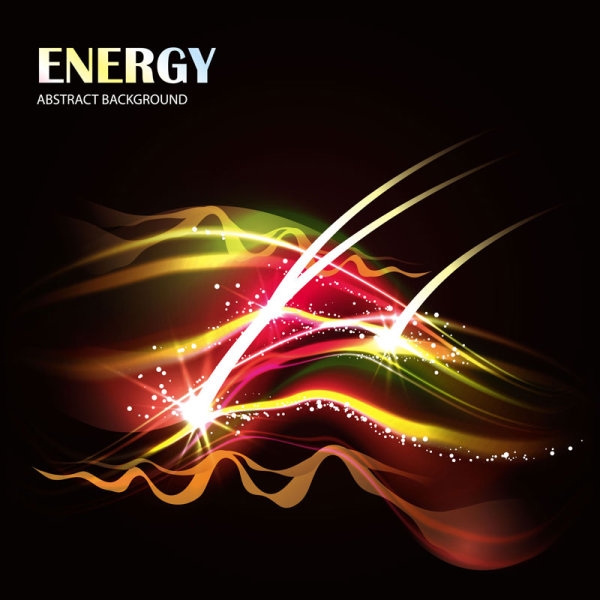 Bright light effect background 05 - vector material