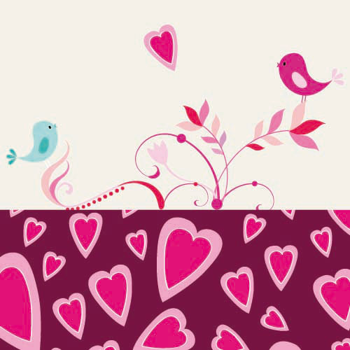 Romantic cartoon hand-painted illustrations 03 - vector material