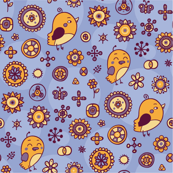 Cartoon pattern background 02 - vector material