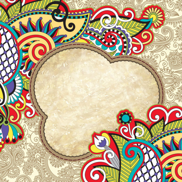 Retro pattern border 02 - vector material