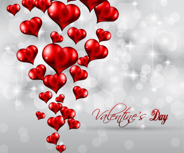 Valentine background 02 - vector material
