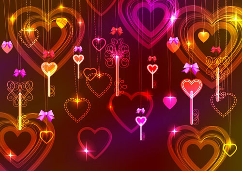 Valentine gorgeous light 03 - vector material