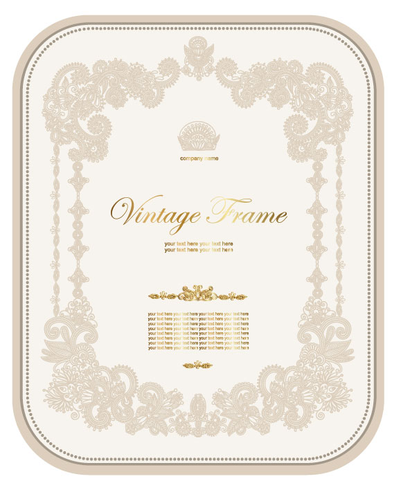 European pattern certificate template 02 - vector material