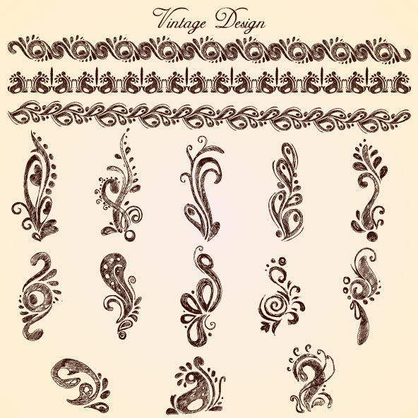 European lace pattern 02 - vector material