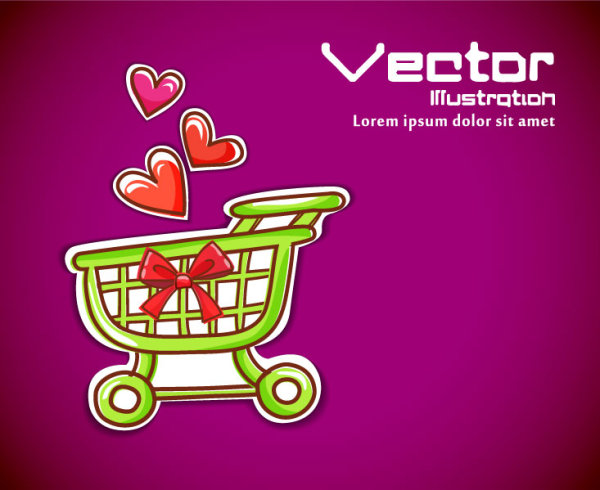 Cartoon label background 02 - vector material