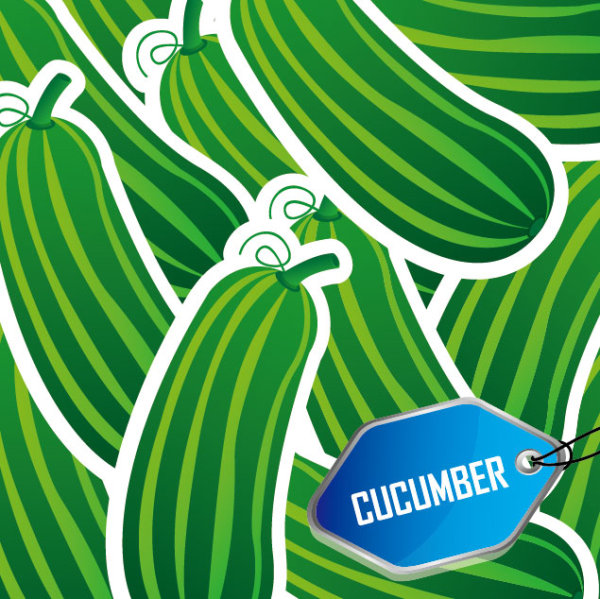 Cartoon vegetables background 03 - vector material