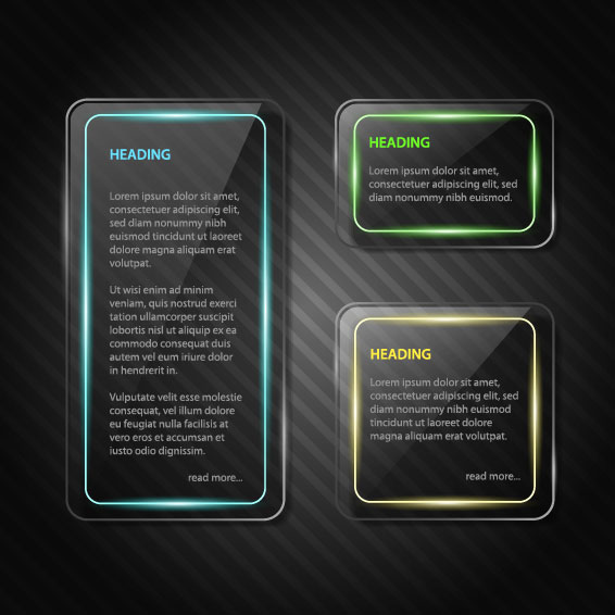 Glass texture border 02 - vector material