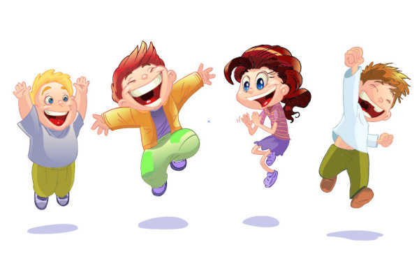 Cartoon children 01 - Vector