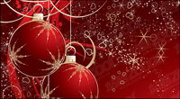 Red for Christmas decoration balls vector material