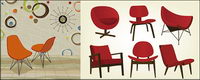 Fashion chair vector material
