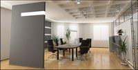 Bright picture material meeting Room