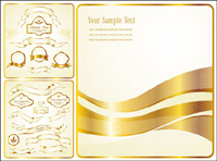 Vector Golden Ribbon label