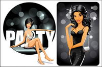 party girl Vector