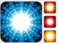 Colorful vector radiation pattern