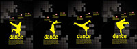 Dancing theme posters template vector material