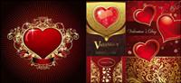 Gorgeous card love the pattern vector material