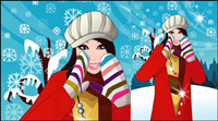 Winter Women vector 6