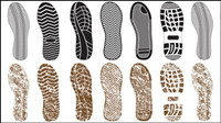 A variety of fine shoe print 03-- vector material