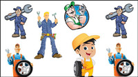 Maintenance man vector material