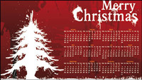 Christmas Day background calendar 01 - vector material