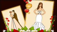Wedding postcards 05 - vector material