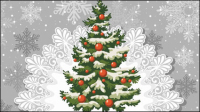 Beautiful Christmas background 03 - vector material