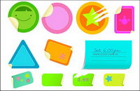 Vector decorative material posted notes