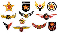 Flight badges vector