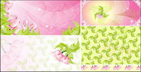 Pink flowers Vector