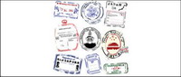 Several countries postmark vector material