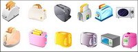 Toaster, microwave ovens, electric cookers vector