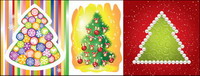 Exquisite Christmas tree vector