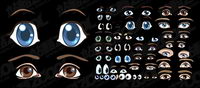 Accommodates a lovely cartoon eyes vector material