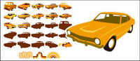 Vector material elements of classic cars