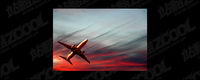 Flying aircraft picture material-3